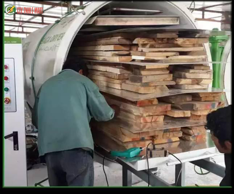 Nguyên lý hoạt động khi sấy gỗ hơi nước