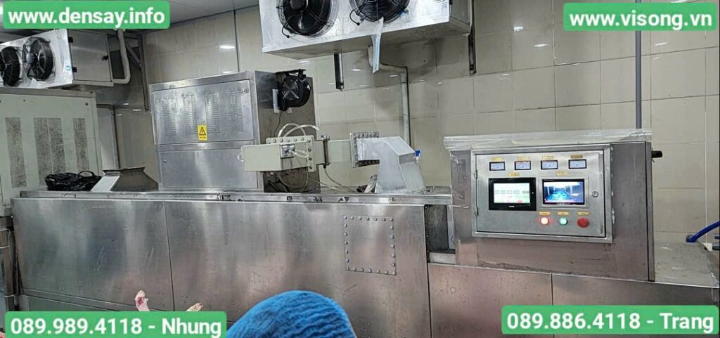 Cấu tạo và thiết kế của hệ thống rã đông băng tải bằng công nghệ vi sóng